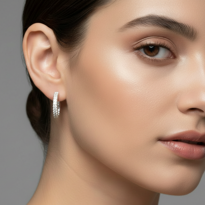 92.5 Silver Bali Earrings | Stylish Modern Finish | Elegant Jewellery