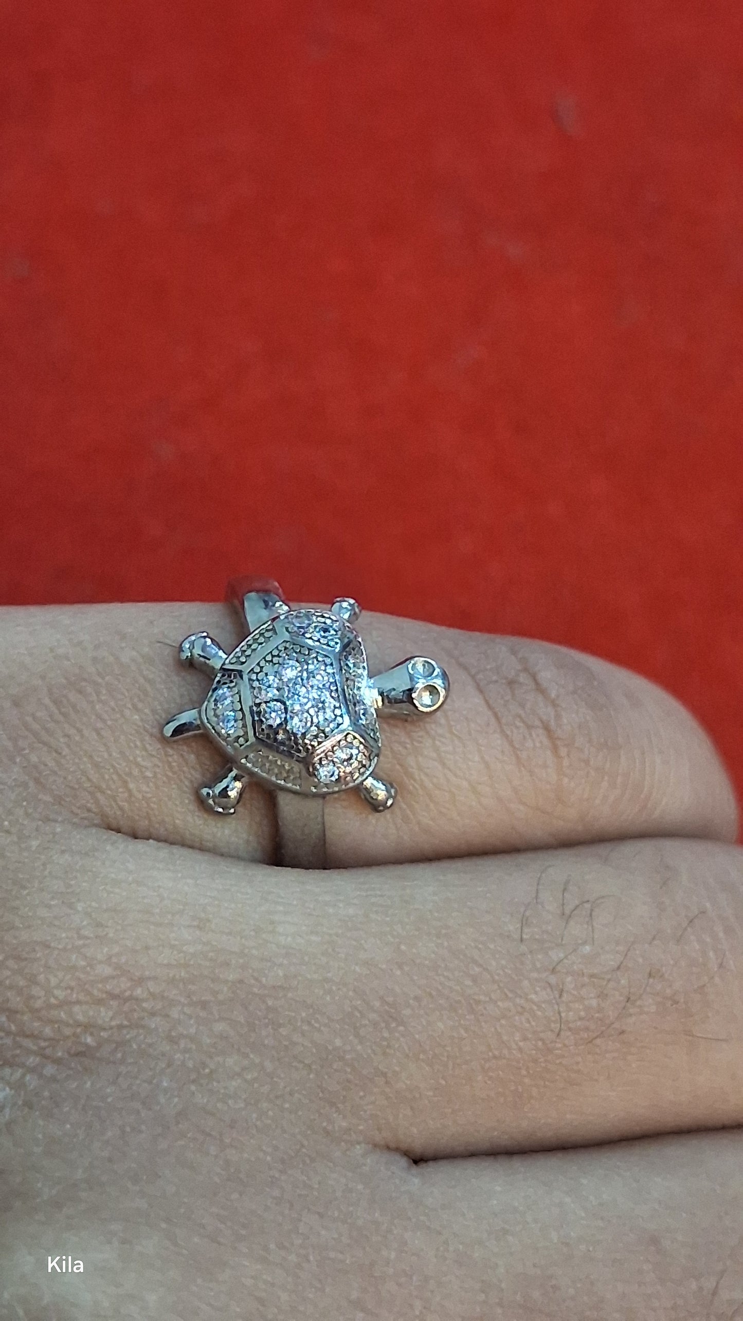 92.5 Silver Heart Tortoise Ring | Love & Protection Symbol | Elegant Jewellery