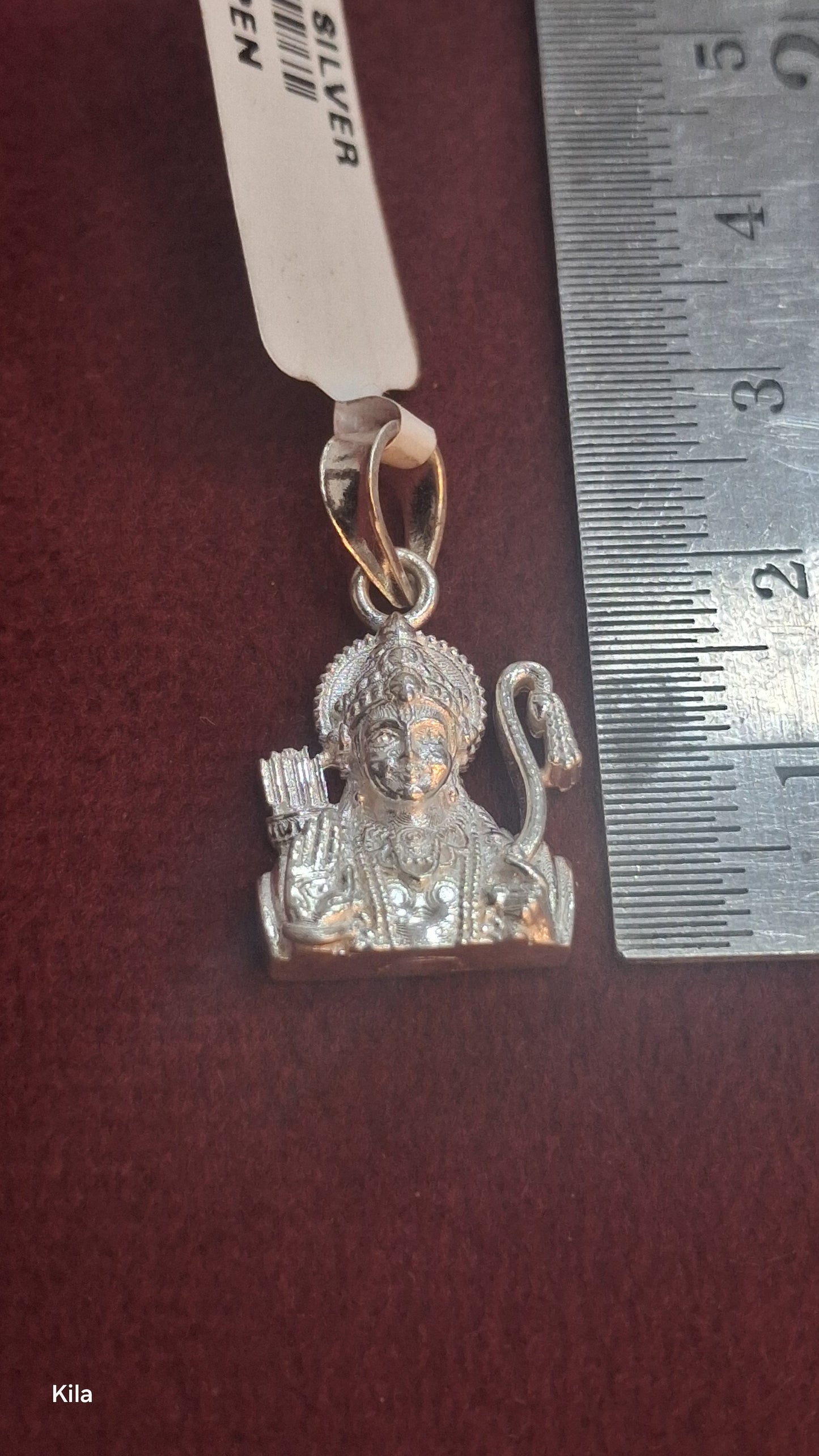 92.5 Silver Sri Rama Pendant | Divine Devotion Design | Stylish Jewellery