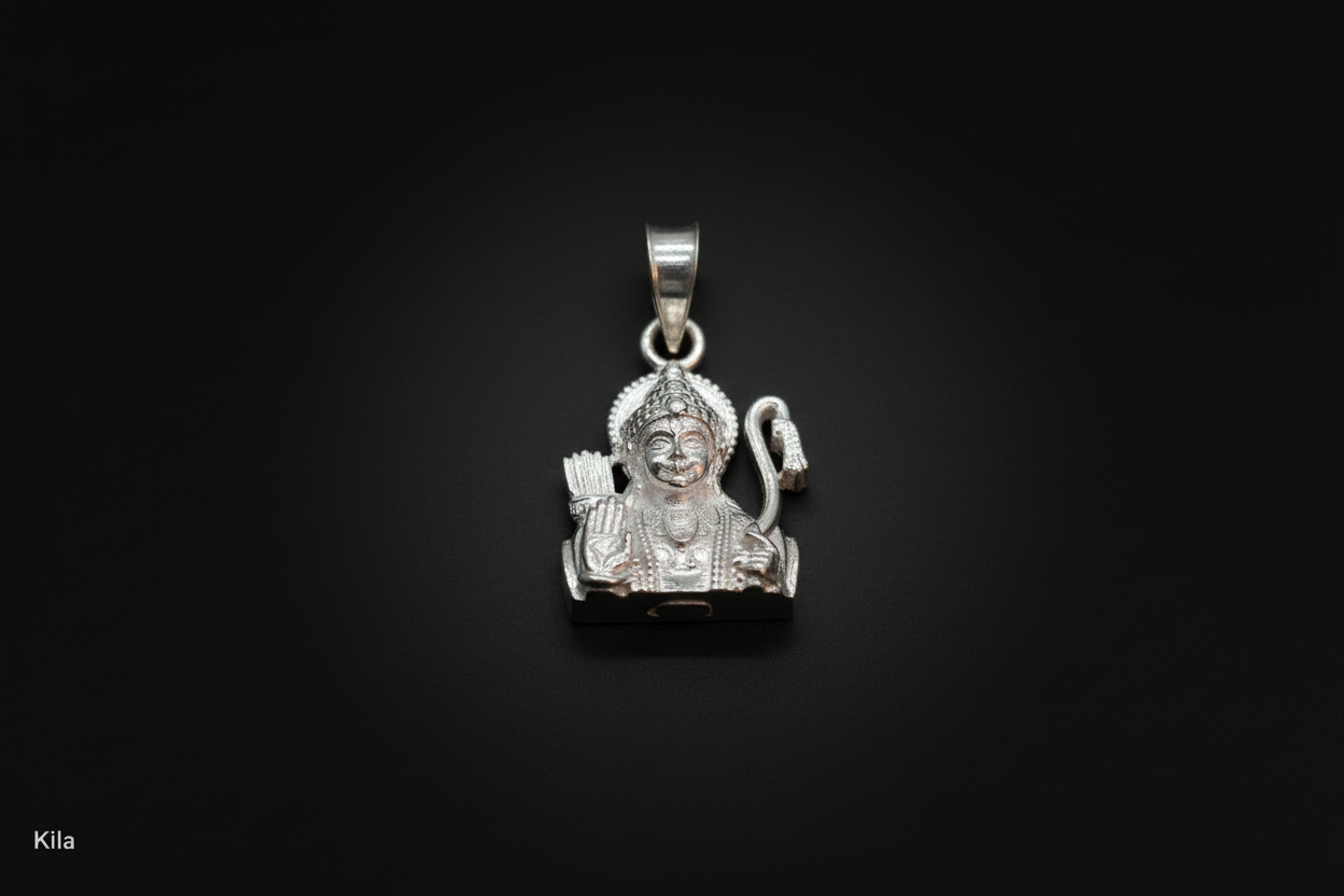 92.5 Silver Sri Rama Pendant | Divine Devotion Design | Stylish Jewellery
