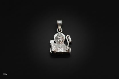 92.5 Silver Sri Rama Pendant | Divine Devotion Design | Stylish Jewellery