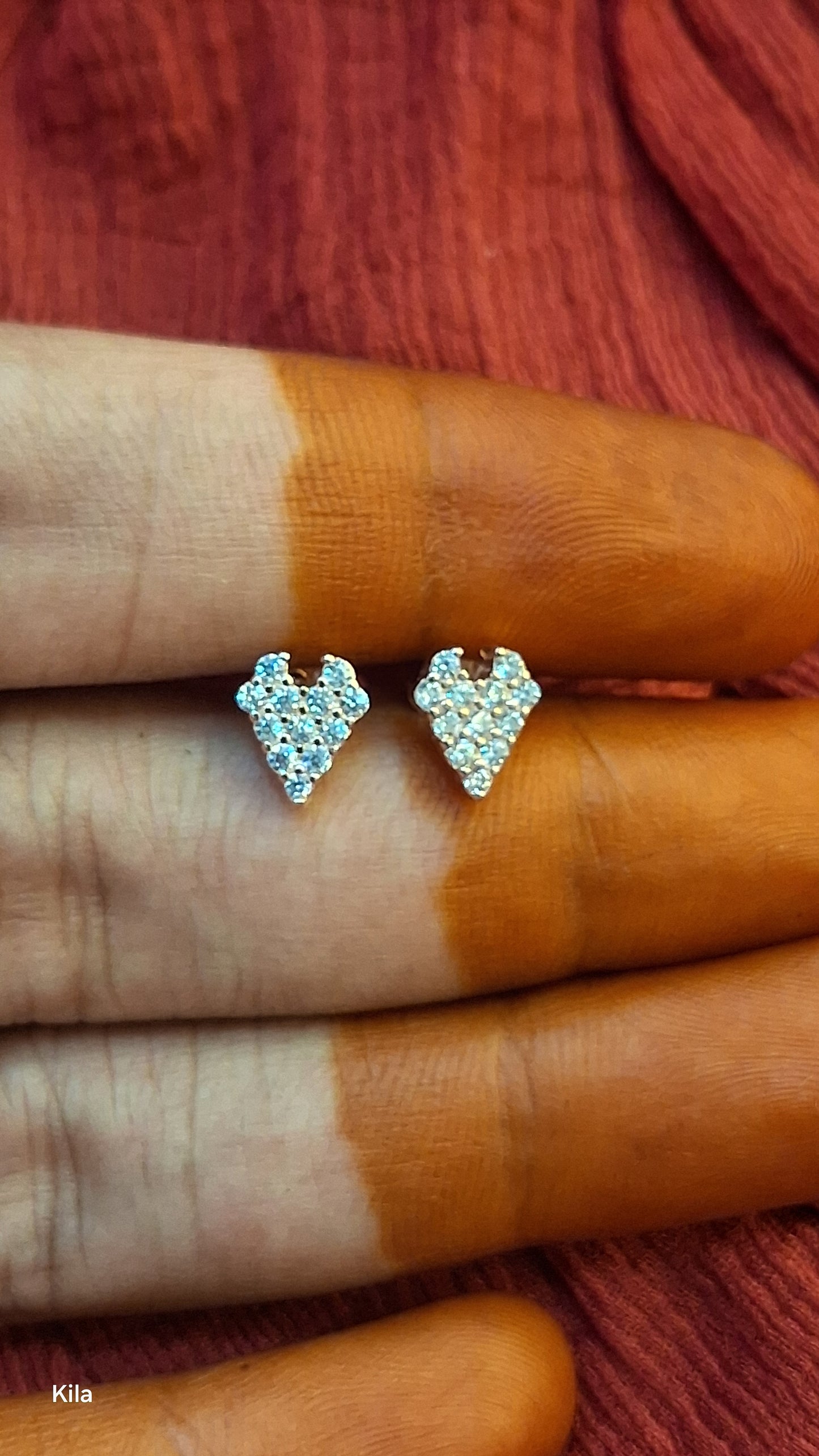 92.5 Silver Rose Gold Plated Studs | Stylish Elegant Design | Premium Jewellery