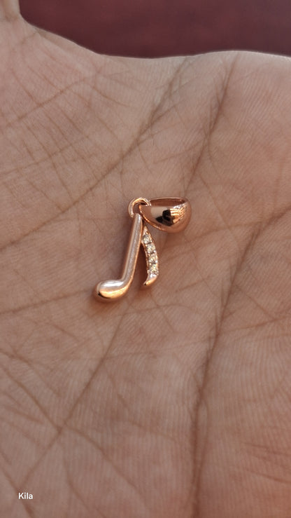 92.5 Silver Rose Gold Plated Pendant | Stylish Elegant Design | Jewellery