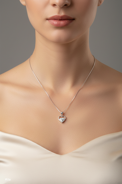 925 Silver Premium Heart Shape Chain 18 Inches | Stylish Polished Design | Elegant Jewellery