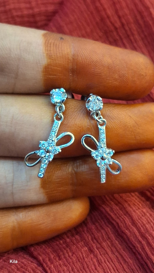 92.5 Silver Earrings | Stylish Minimal Design | Elegant Jewellery
