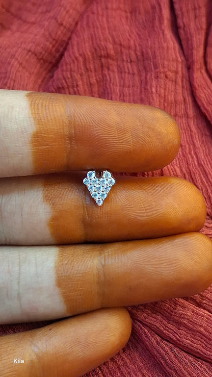 92.5 Silver Rose Gold Plated Studs | Stylish Elegant Design | Premium Jewellery