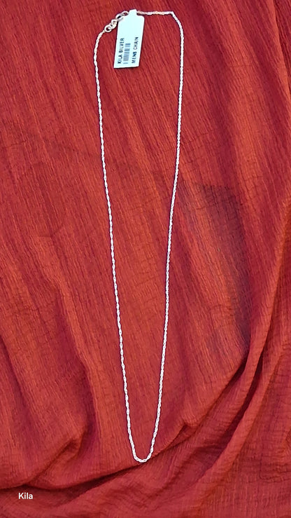92.5 Silver Chain 18 Inches | Stylish Minimal Finish | Elegant Fashion Jewellery