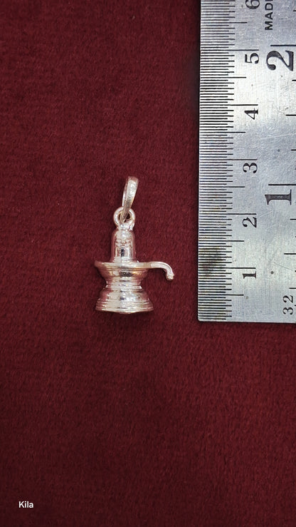 92.5 Silver Shiva Linga Pendant | Sacred Divine Design | Spiritual Jewellery