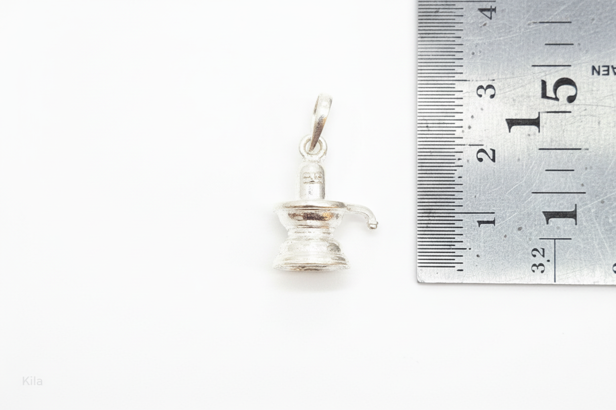 92.5 Silver Shiva Linga Pendant | Sacred Divine Design | Spiritual Jewellery