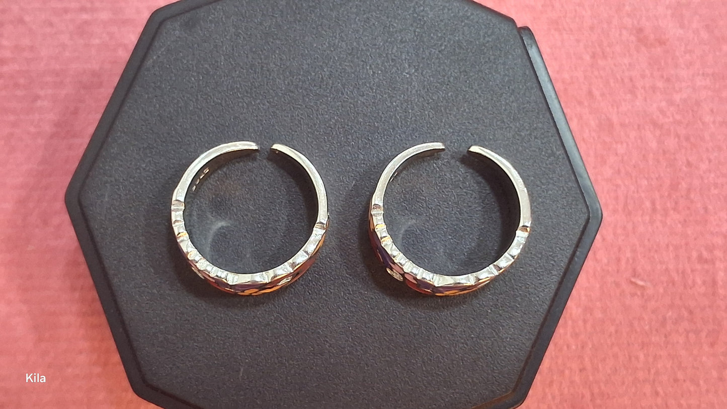 92.5 Silver Minimal Toe Rings | Stylish Smooth Finish | Jewellery