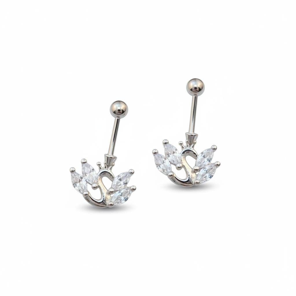 92.5 Silver Swan Bugadi | Stylish Elegant Design | Premium Jewellery pair